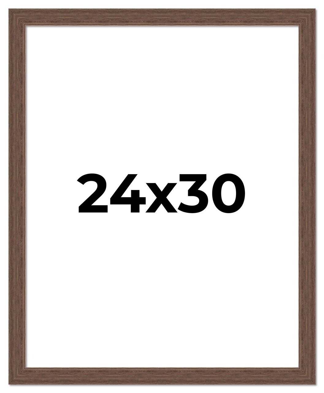 24x30 Wide Barnwood Picture Frame with UV-Resistant Acrylic & Acid Free Backing, Available in 6 Paint Finishes - Grey, Brown, White, and Black